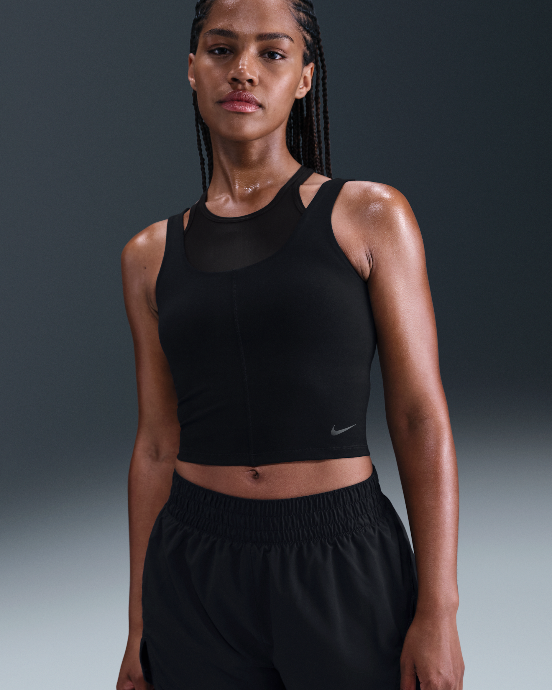 Nike One Fitted Women's Dri-FIT Cropped Tank Top. Nike.com